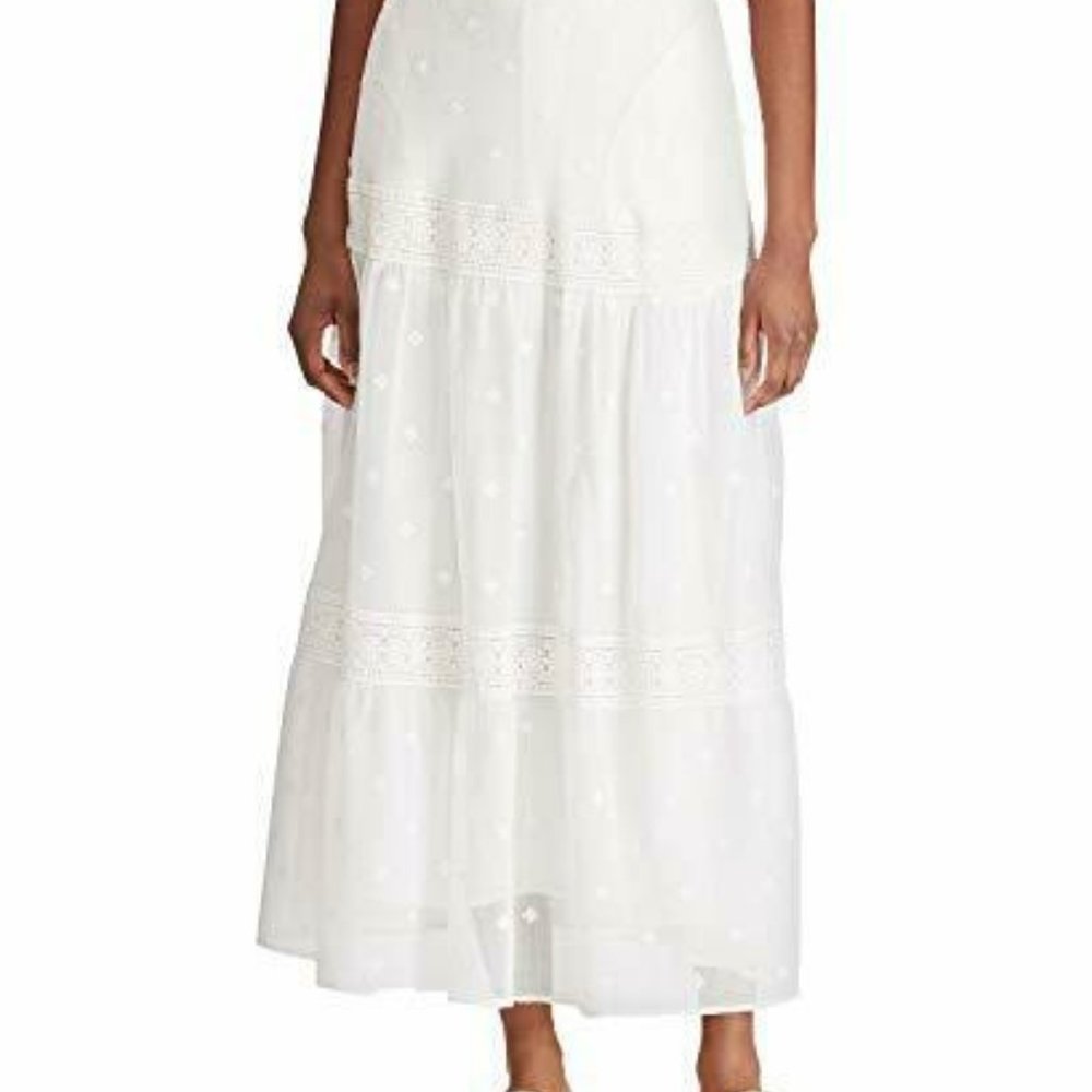 NWT RALPH LAUREN Alixander Summer Long Skirt Bohemian White size 10   $165
